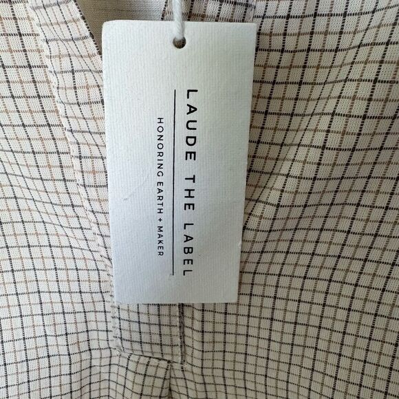 LAUDE THE LABEL Shirt Tunic Dress L/XL Checkered Organic Sustainable Lagenlook - Picture 5 of 5